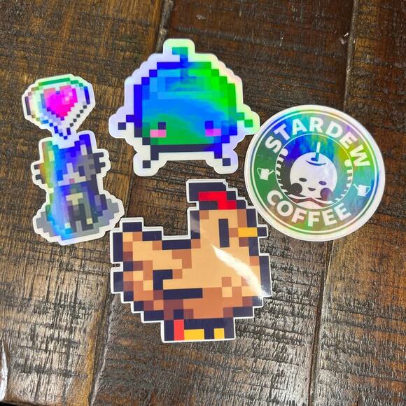 Stardew Valley Sticker Pack, Junimo, Stardew Coffee, Stardew Chickens - Picture 7 of 8